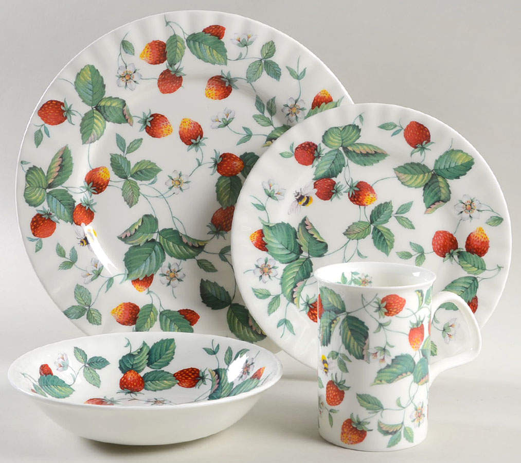 Alpine Strawberry 4 Piece Place Setting by Roy Kirkham-1