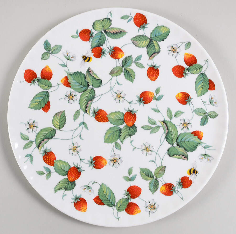 Alpine Strawberry Cake Plate by Roy Kirkham-1
