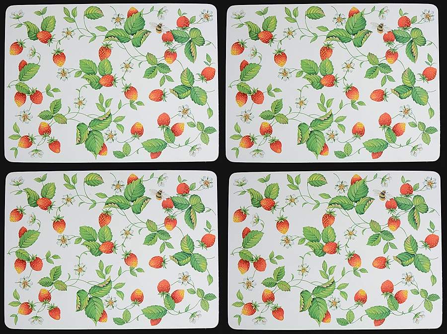 Alpine Strawberry Small Corkboard Placemat by Roy Kirkham-1