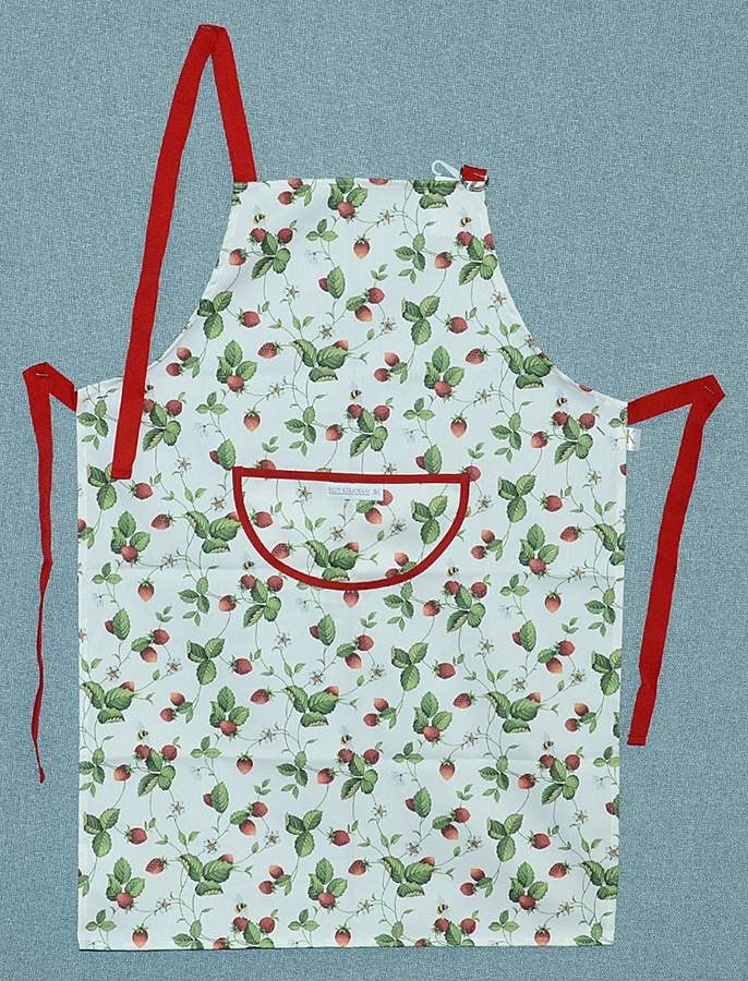 Alpine Strawberry Cloth Kitchen Apron by Roy Kirkham-1