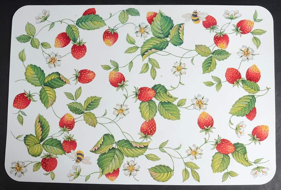 Alpine Strawberry Plastic Placemat by Roy Kirkham-1