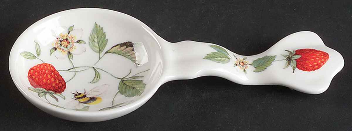 Alpine Strawberry Ceramic Tea Bag Spoon by Roy Kirkham-1