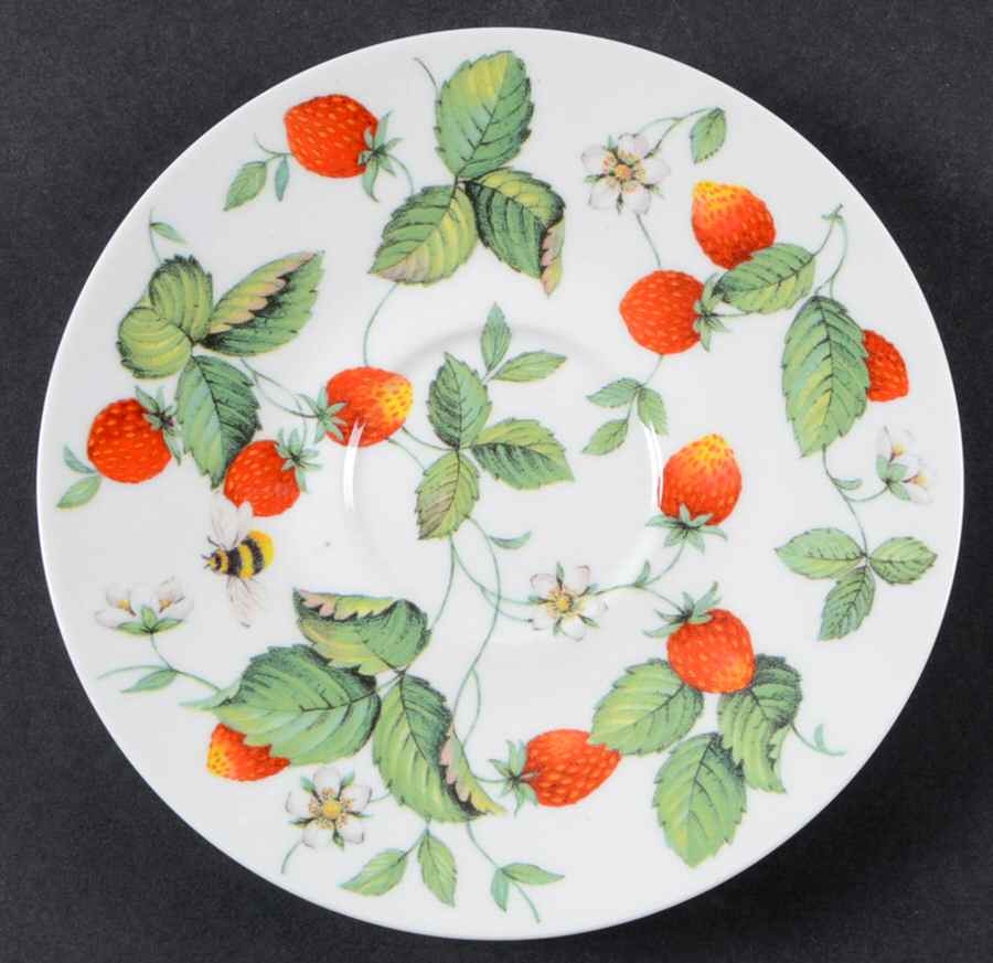 Alpine Strawberry Saucer for Tea for 1 by Roy Kirkham-1