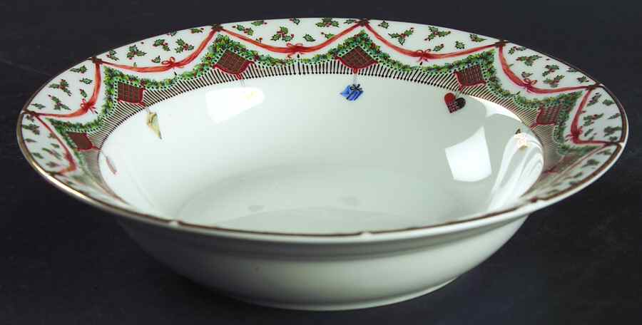 Christmas Joy Rim Soup Bowl by Royal Copenhagen-1