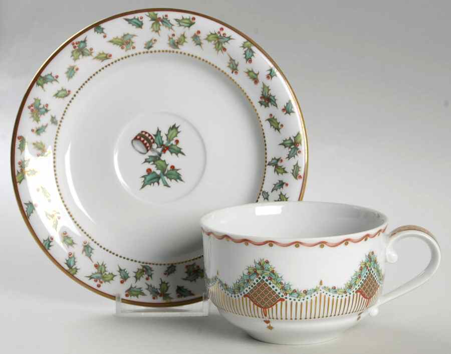 Christmas Joy Breakfast Cup & Saucer Set by Royal Copenhagen-1