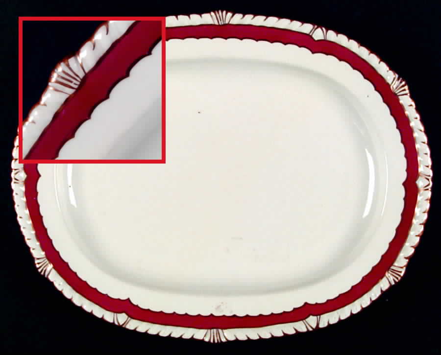 A956 Red 10" Oval Serving Platter by Royal Crown Derby-1