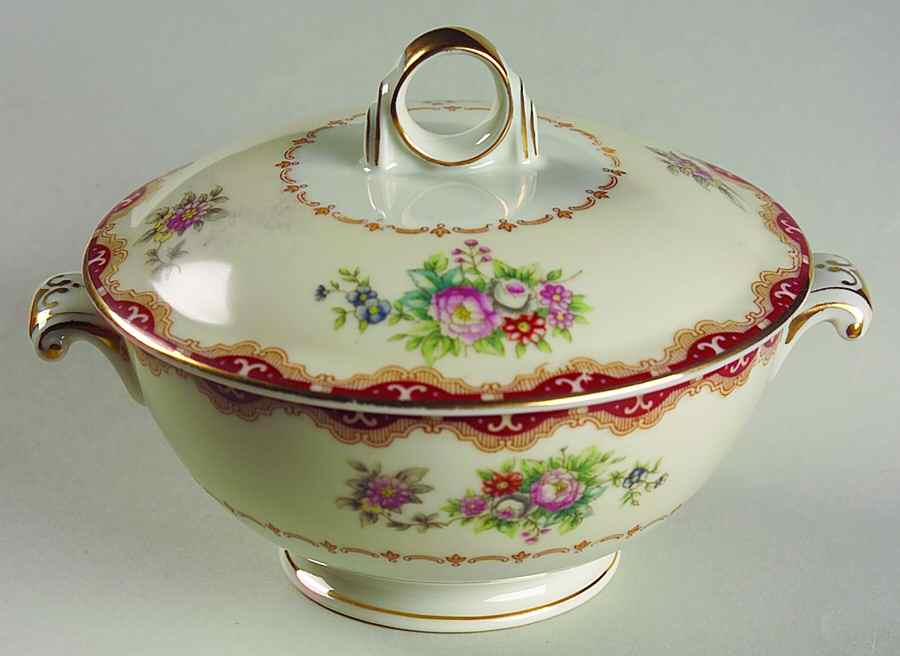 Rutland (Squiggly Verge, Occ Japan) Sugar Bowl & Lid by Royal Embassy-1