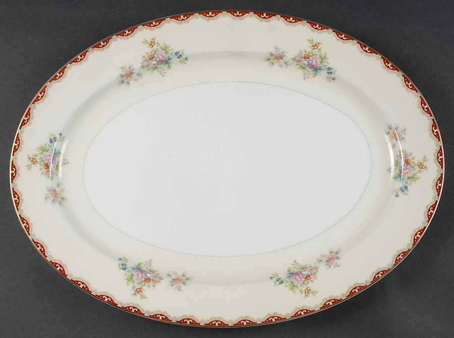 Rutland (Smooth Verge, Occ Japan) 16" Oval Serving Platter by Royal Embassy-1