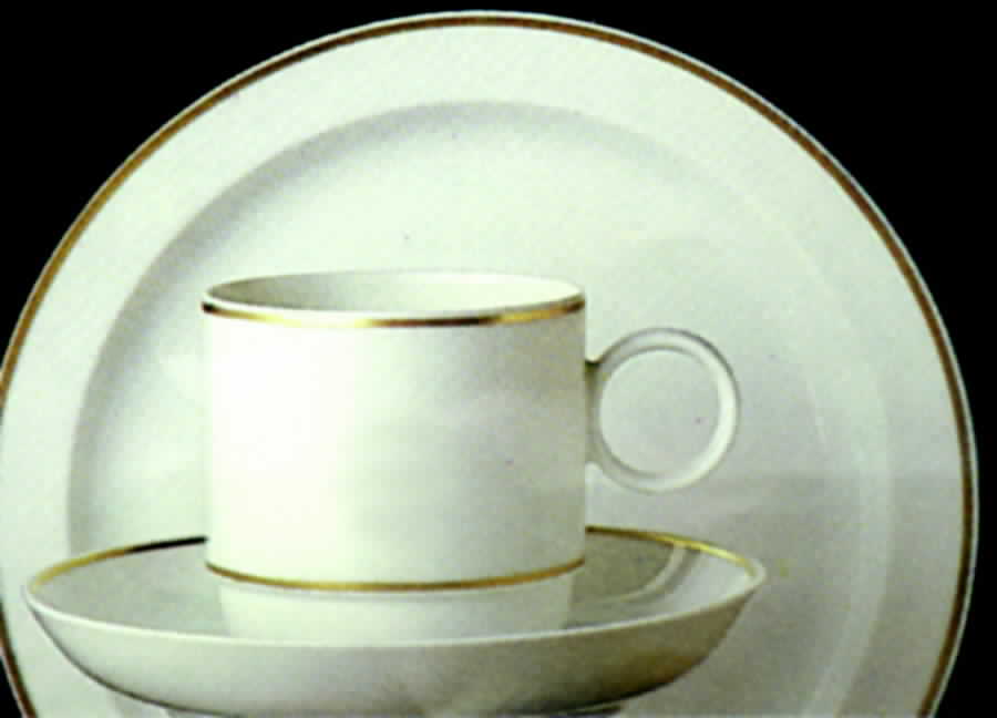 Gold Band (Duo) Flat Cup & Saucer Set by Rosenthal - Continental-1