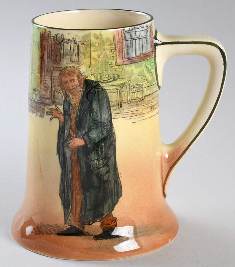 Dickens (Green Trim) Beer Stein by Royal Doulton-1