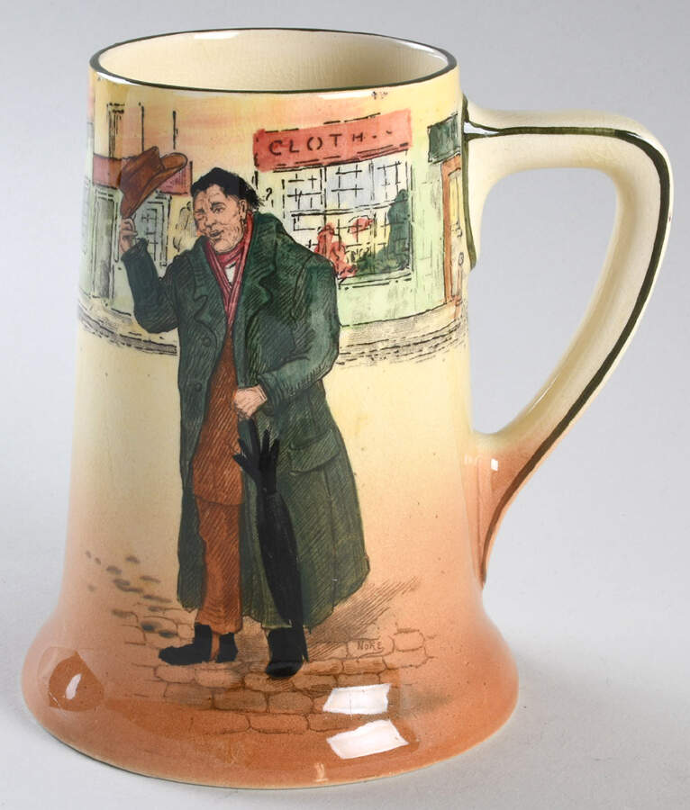 Dickens (Green Trim) Beer Stein by Royal Doulton-1