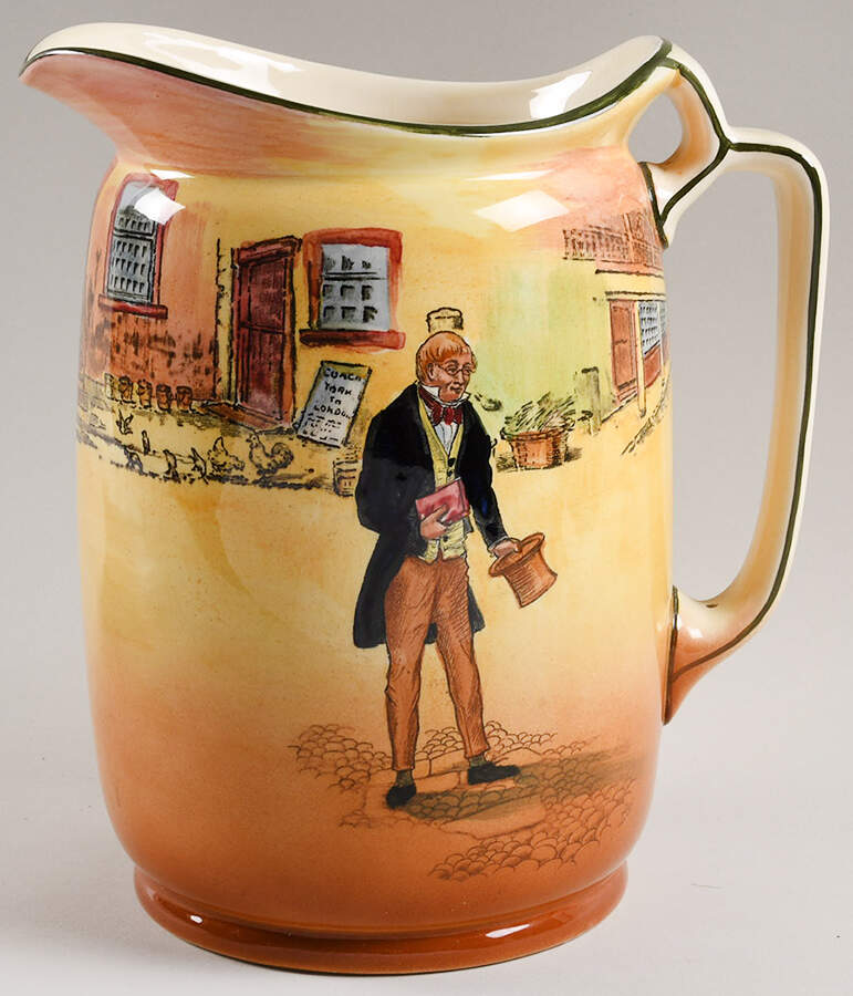 Dickens (Green Trim) 96 Oz Pitcher by Royal Doulton-1