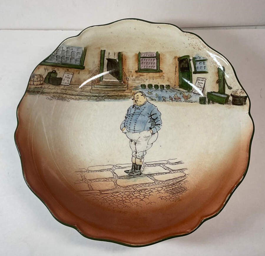 Dickens (Green Trim) 9" Round Vegetable Bowl by Royal Doulton-1