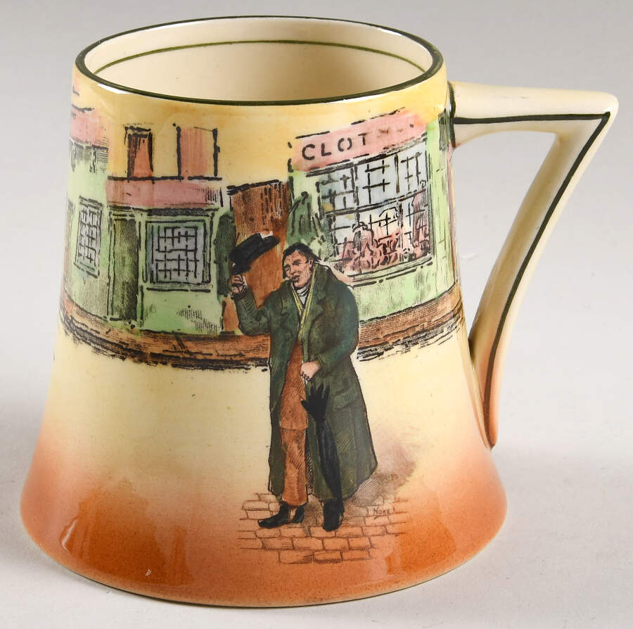 Dickens (Green Trim) Tankard by Royal Doulton-1