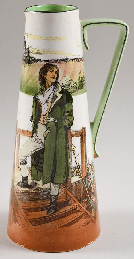 Dickens (Green Trim) 16 Oz Jug by Royal Doulton-1