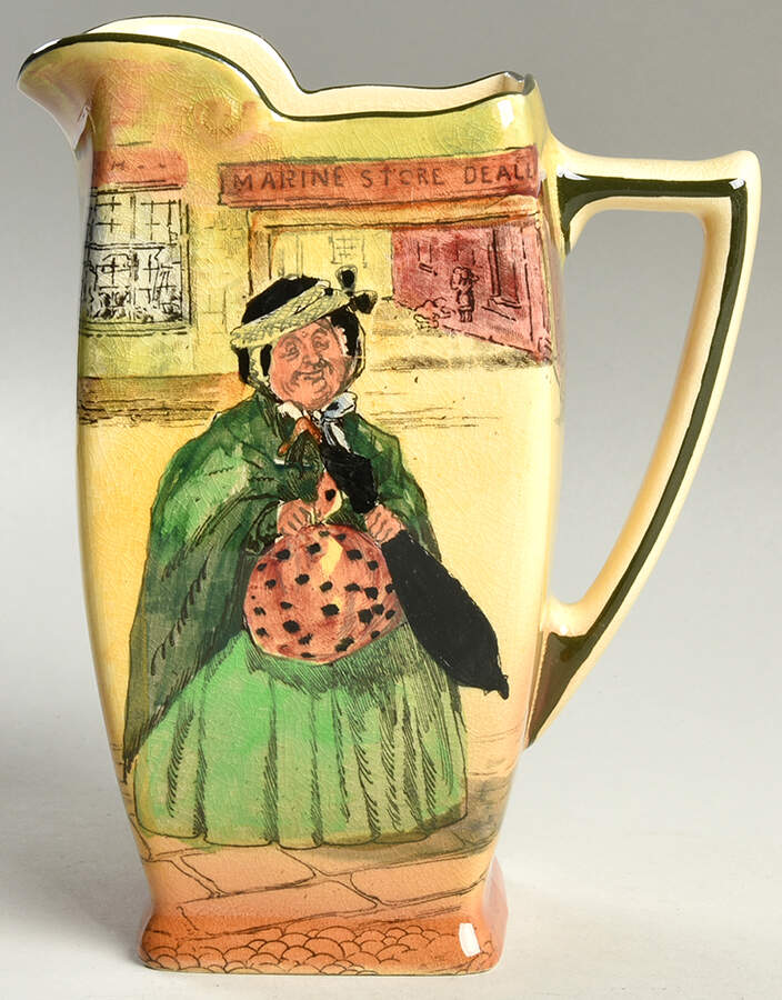 Dickens (Green Trim) 24 Oz Jug by Royal Doulton-1