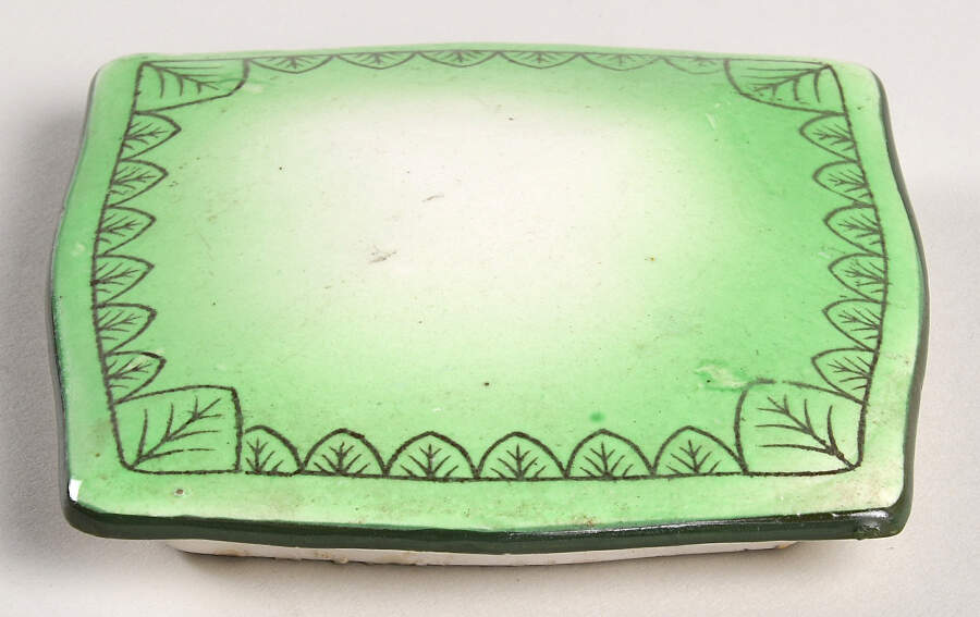 Dickens (Green Trim) Lid for Trinket Box by Royal Doulton-1