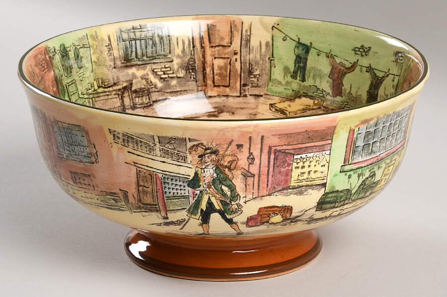 Dickens (Green Trim) 8" Round Vegetable Bowl by Royal Doulton-1
