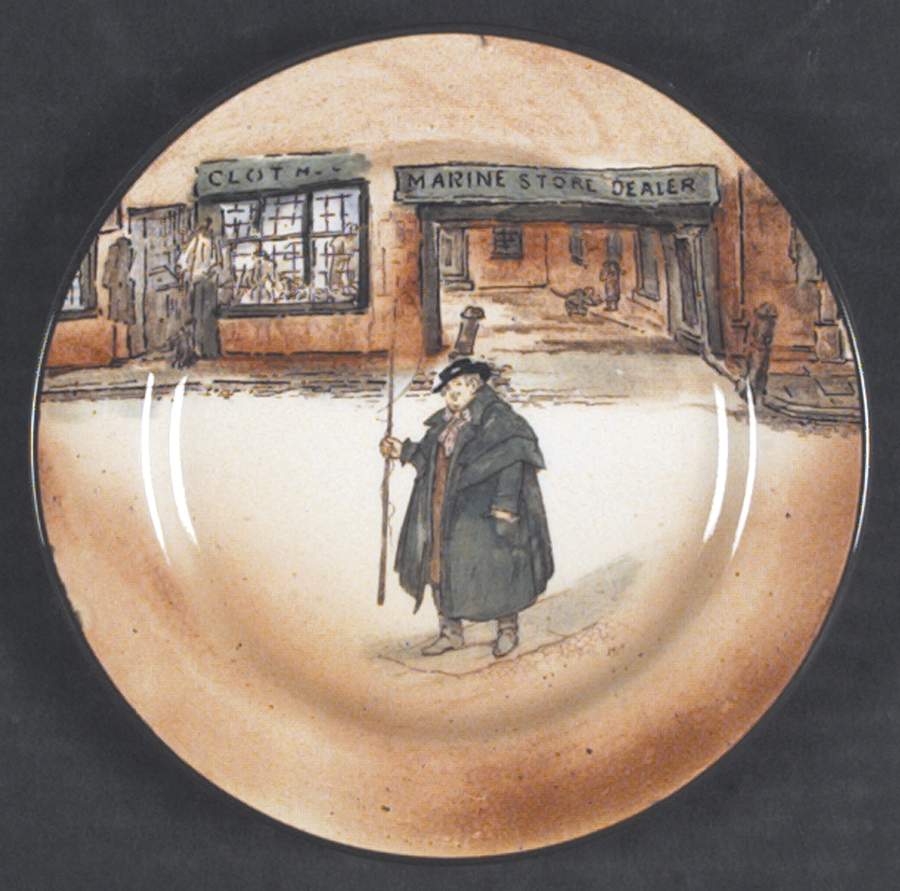 Dickens (Green Trim) Bread & Butter Plate by Royal Doulton-1