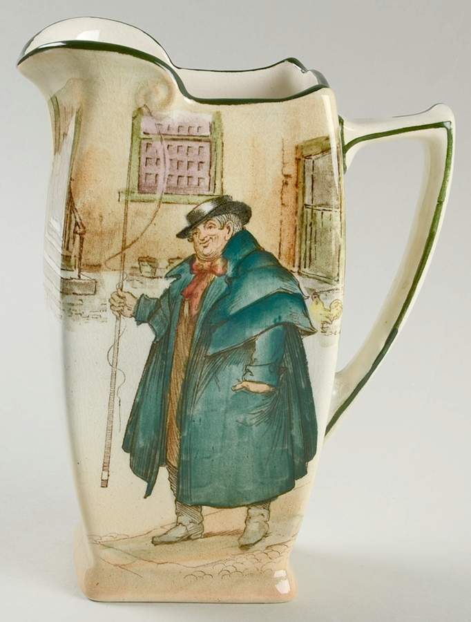 Dickens (Green Trim) 24 Oz Jug by Royal Doulton-1