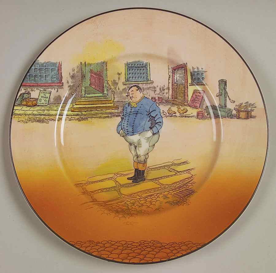 Dickens (Green Trim) Dinner Plate by Royal Doulton-1