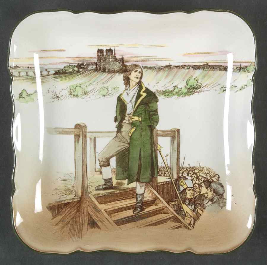 Dickens (Green Trim) Fruit Dish by Royal Doulton-1