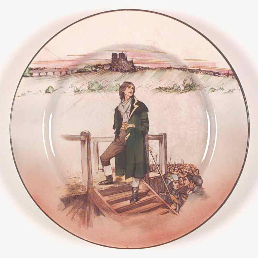 Dickens (Green Trim) Dinner Plate by Royal Doulton-1