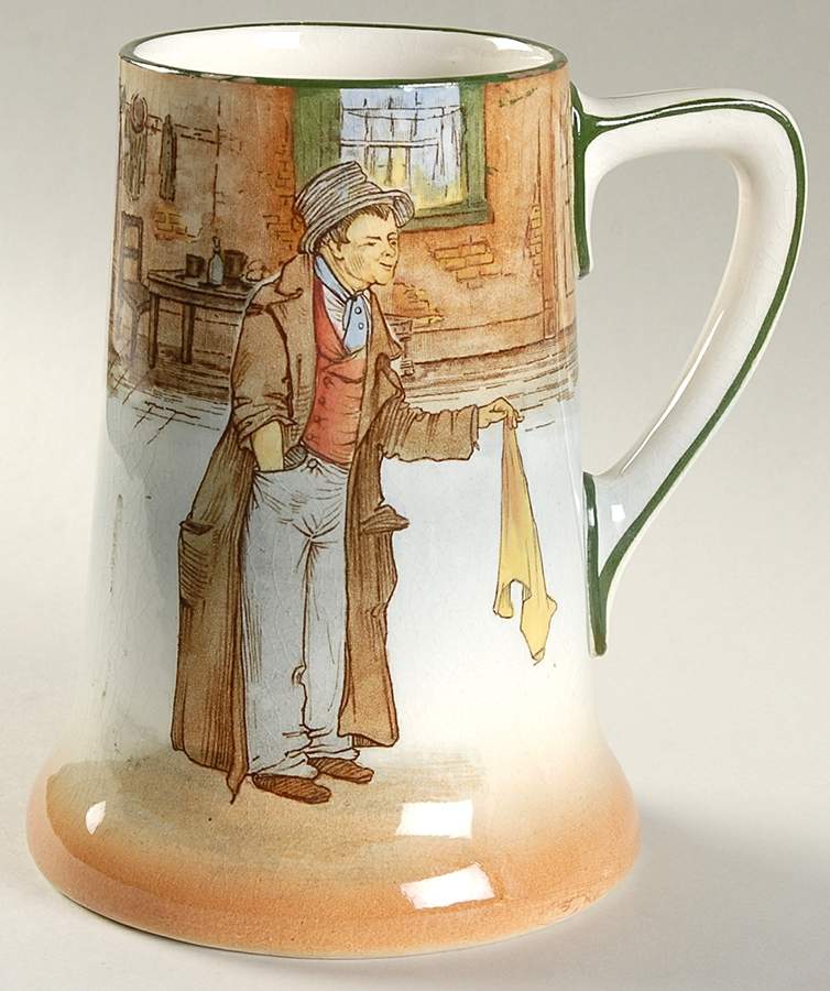 Dickens (Green Trim) Beer Stein by Royal Doulton-1