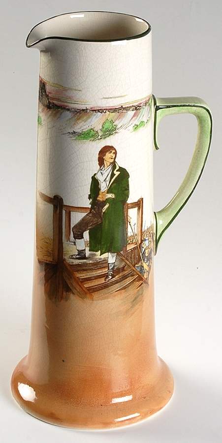 Dickens (Green Trim) 56 Oz Jug by Royal Doulton-1