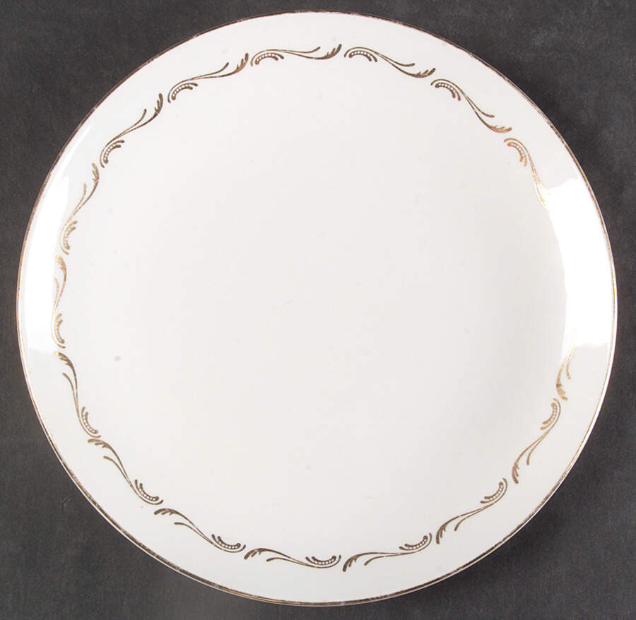Gold Scallops Salad Plate by Royal Stafford-1