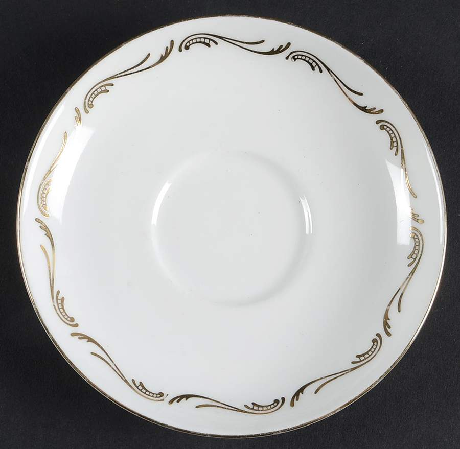 Gold Scallops Saucer by Royal Stafford-1