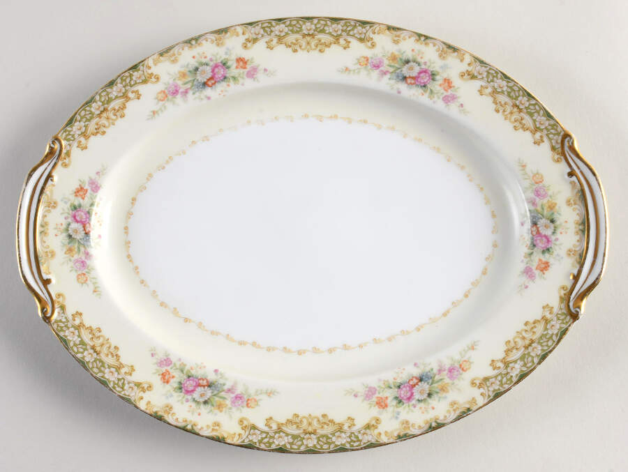RO11 12" Oval Serving Platter by Rose (Japan)-1