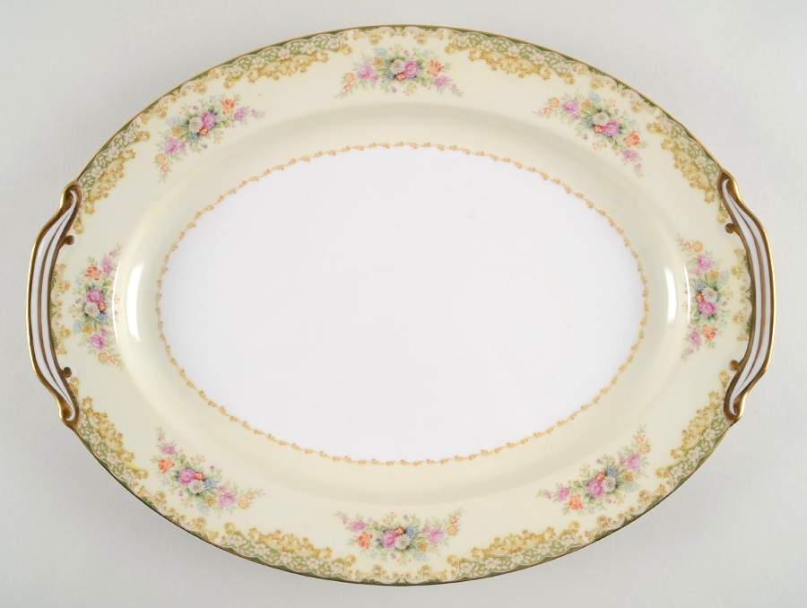 RO11 16" Oval Serving Platter by Rose (Japan)-1