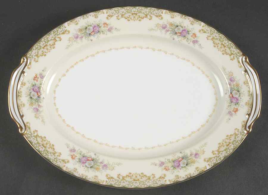 RO11 11" Oval Serving Platter by Rose (Japan)-1