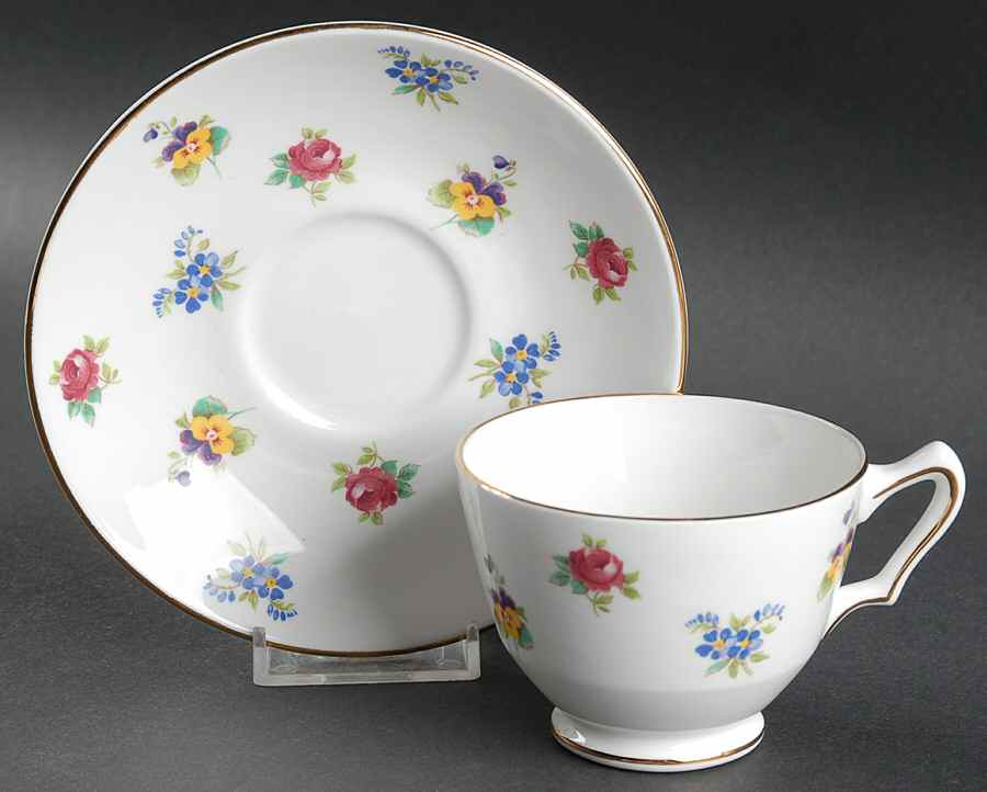 ROV14 Footed Cup & Saucer Set by Royal Victoria-1