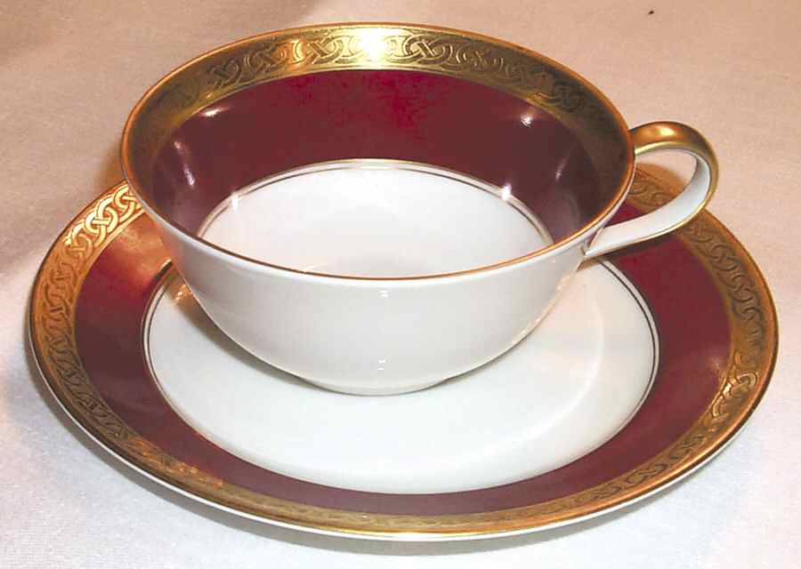 3178 Red Flat Cup & Saucer Set by Rosenthal - Continental-1