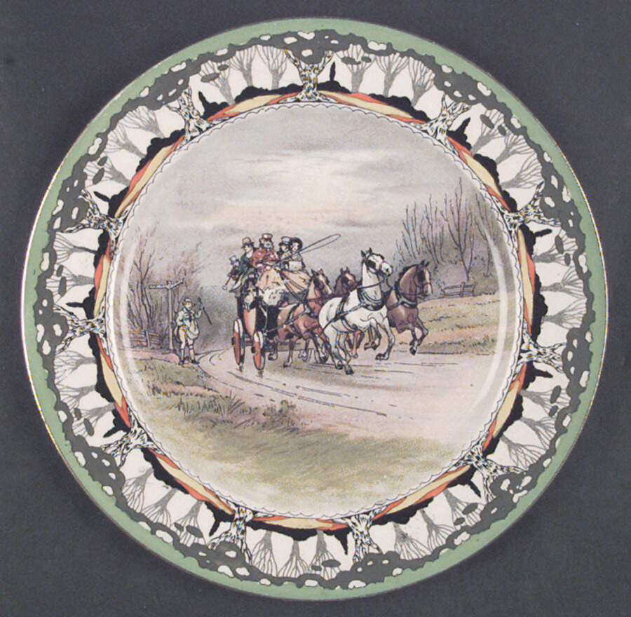 Old English Coaching Scenes Luncheon Plate by Royal Winton-1