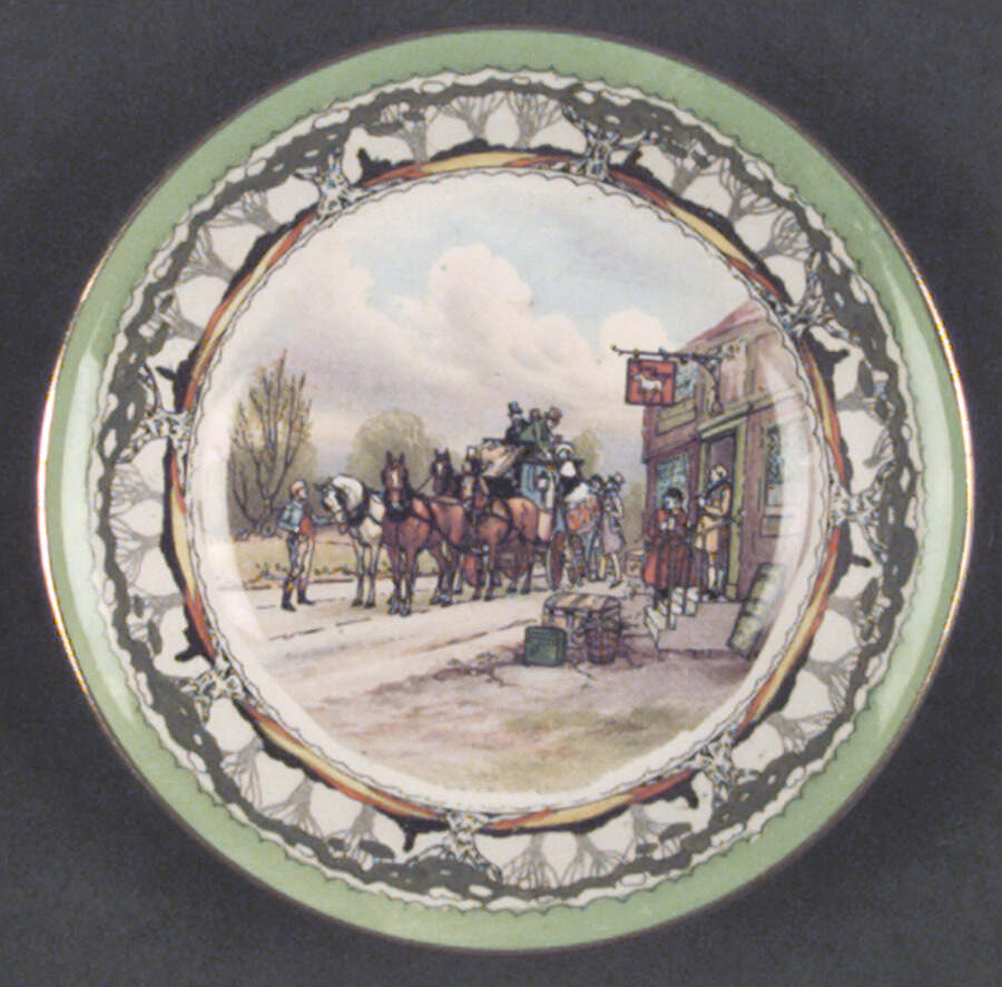 Old English Coaching Scenes Fruit/Dessert (Sauce) Bowl by Royal Winton-1