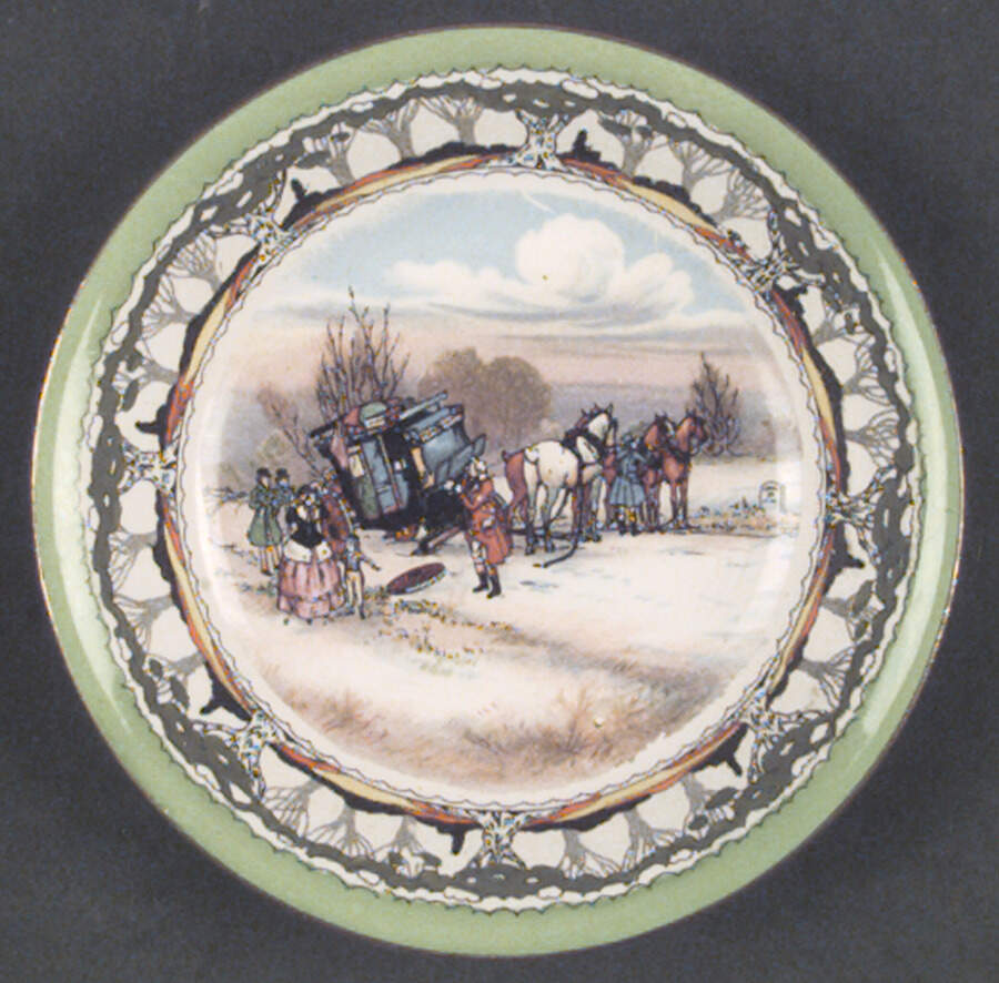 Old English Coaching Scenes Fruit/Dessert (Sauce) Bowl by Royal Winton-1