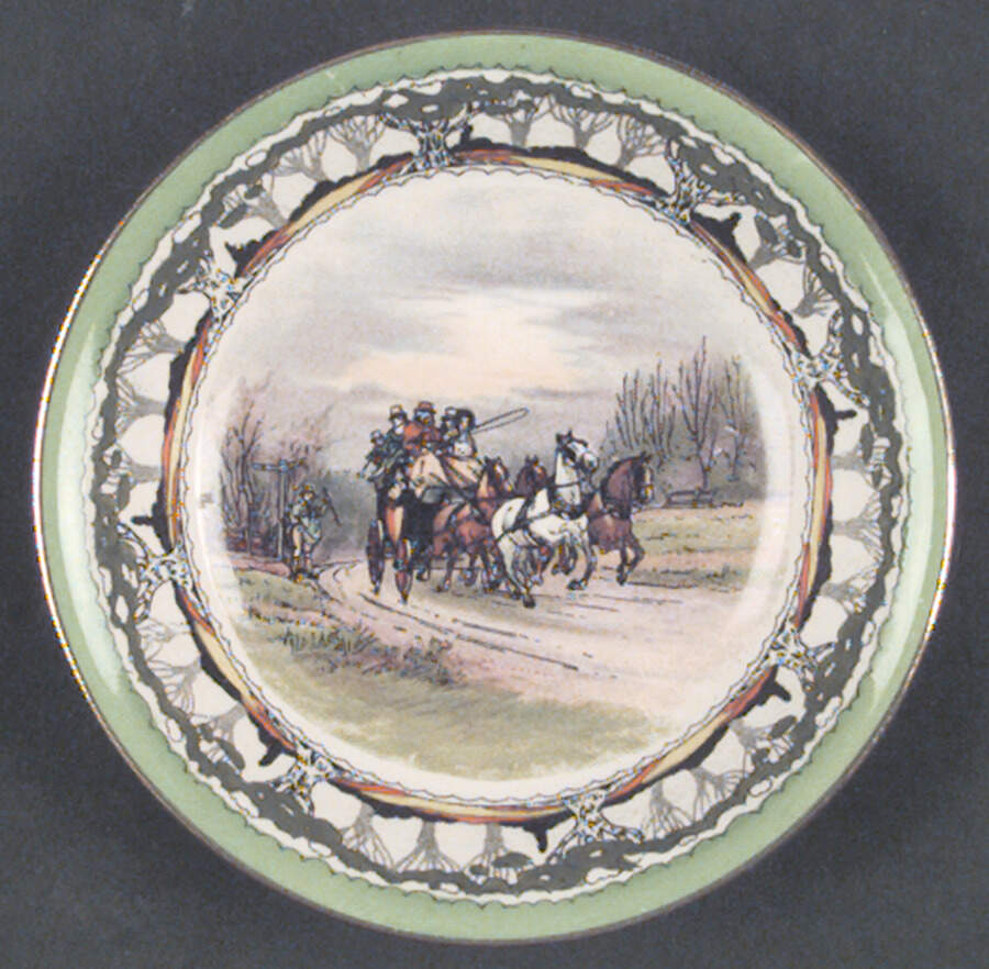 Old English Coaching Scenes Fruit/Dessert (Sauce) Bowl by Royal Winton-1