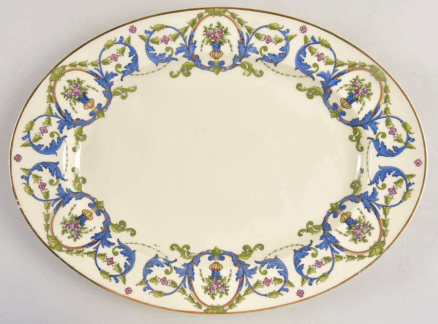 1980 12" Oval Serving Platter by Rosenthal - Continental-1