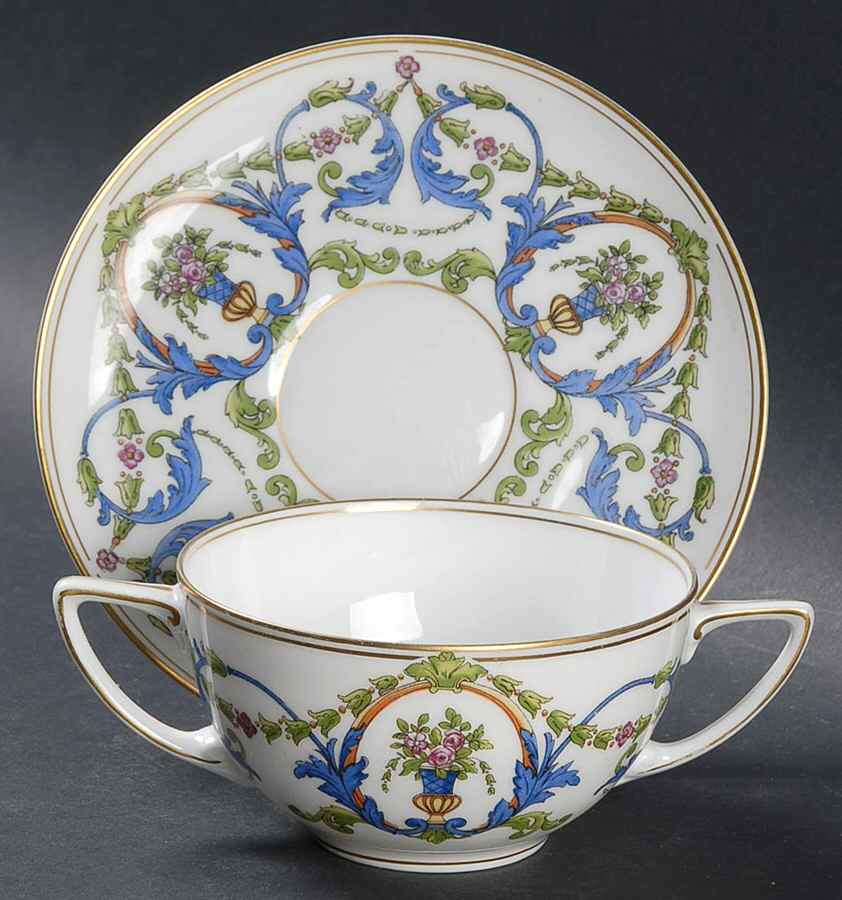 1980 Flat Bouillon Cup & Saucer by Rosenthal - Continental-1
