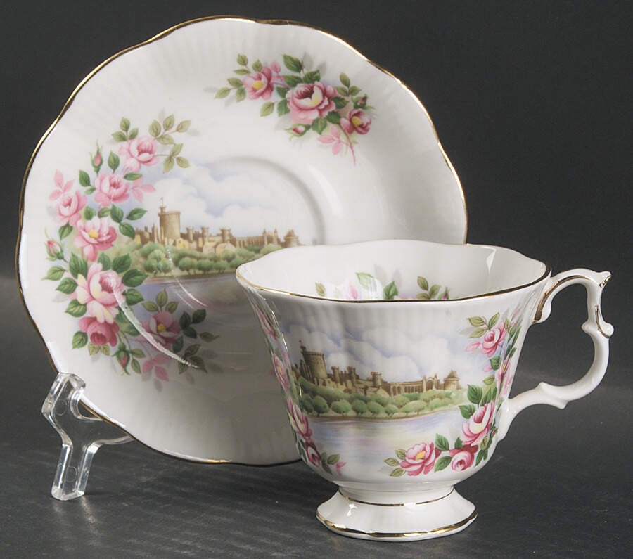 Ancestral Series Footed Cup & Saucer Set by Royal Albert-1