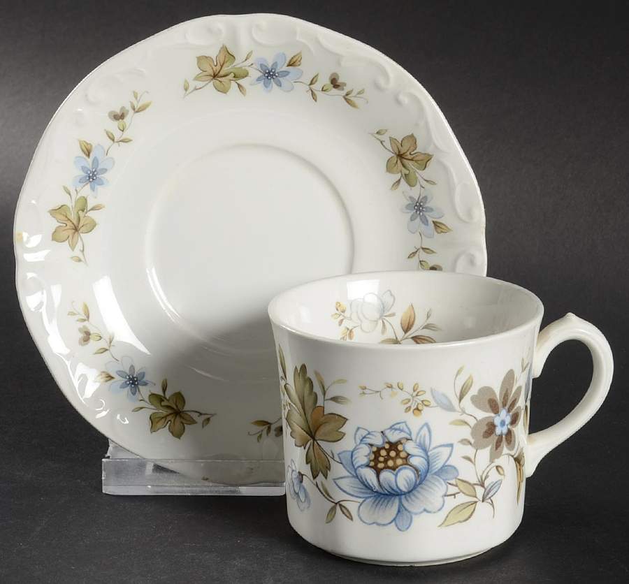 Arlene Flat Cup & Saucer Set by Ridgway (Ridgways)-1