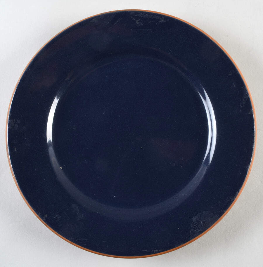 Terra Rosa Cobalt Blue Dinner Plate by Reco-1