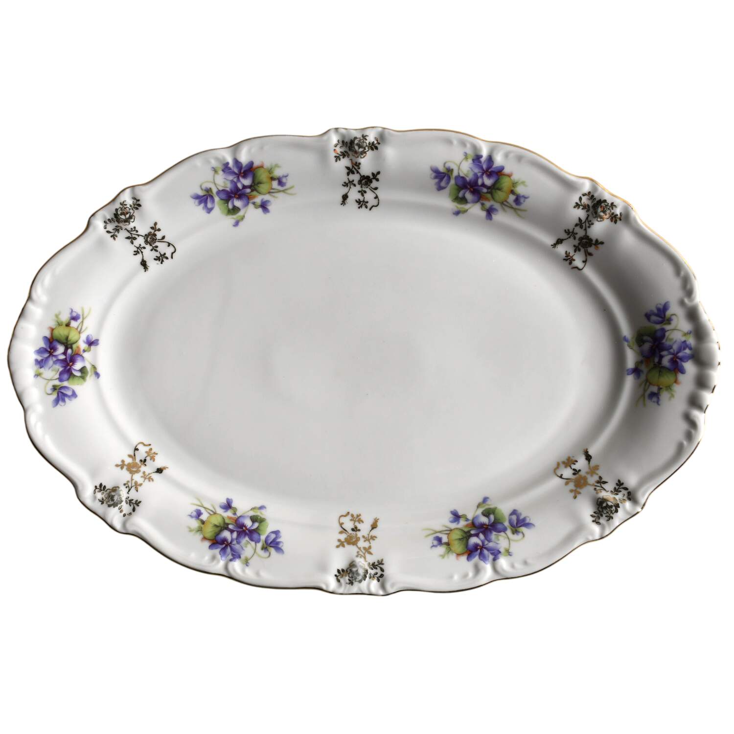 Violet 12" Oval Serving Platter by Royal Heidelberg-1