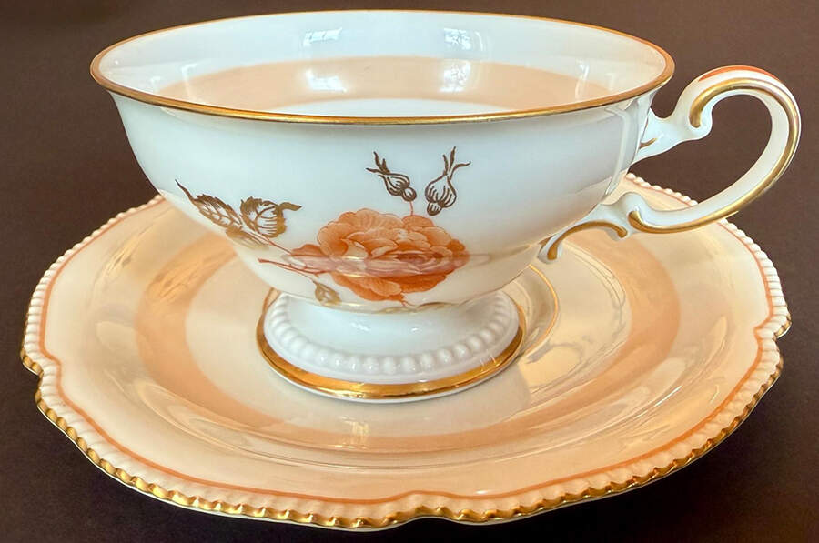 Minuet (Pearl Edge) Footed Cup & Saucer Set by Rosenthal - Continental-1
