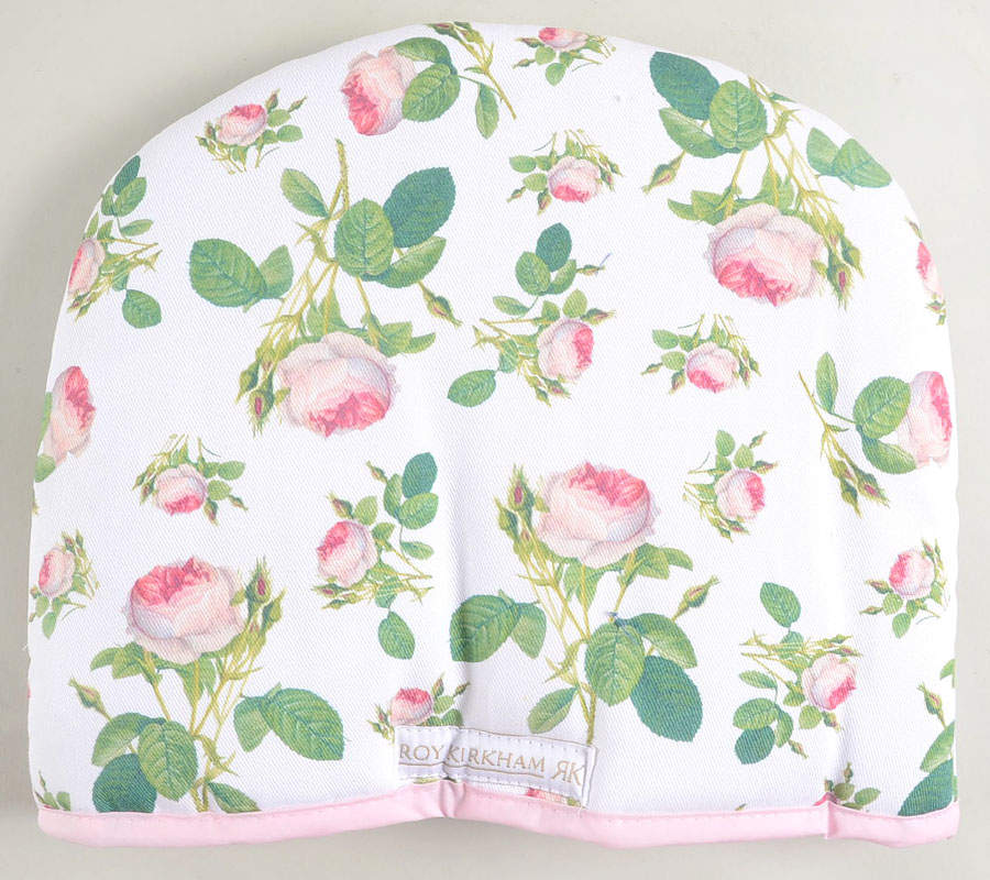 Redoute Roses Cloth Tea Cosy by Roy Kirkham-1