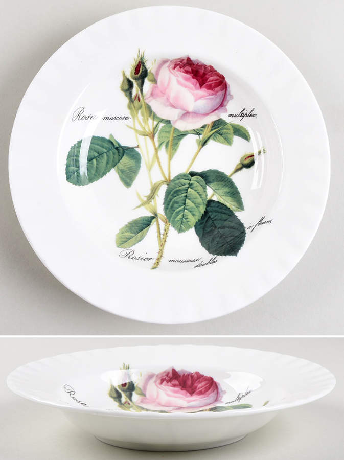 Redoute Roses Rim Soup Bowl by Roy Kirkham-1