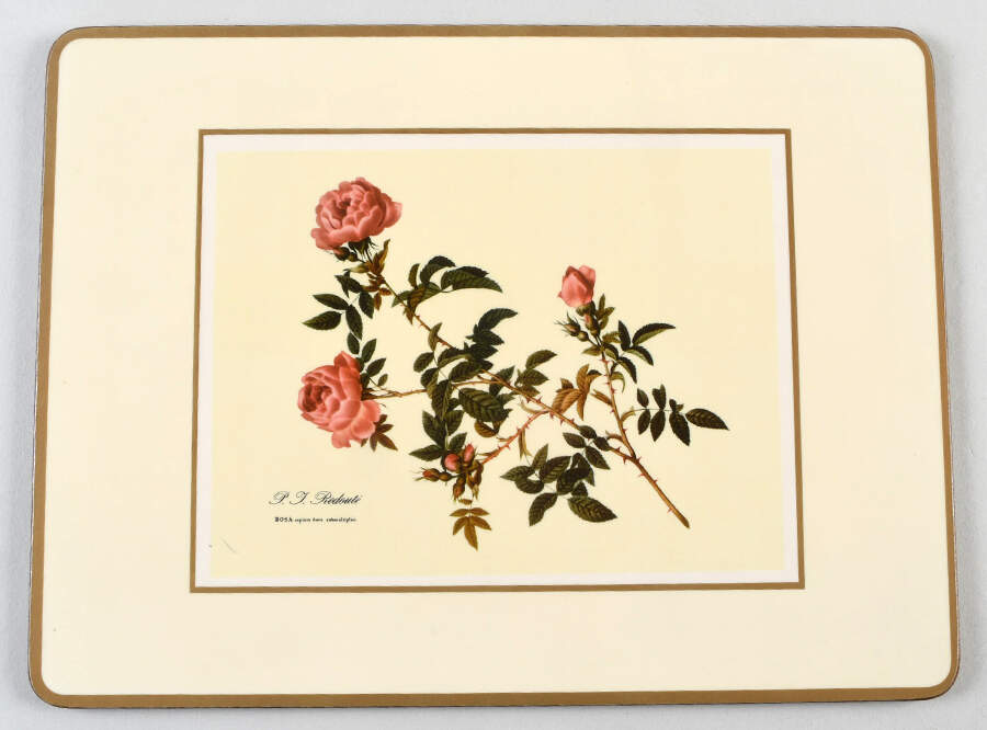 Redoute Roses Small Corkboard Placemat by Roy Kirkham-1